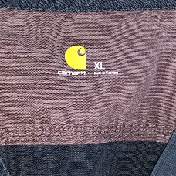 Men’s L / XL CARHARTT Ripstop Utility Scrub Tops C15208 Navy & Black Lot of 2 - Picture 5 of 14